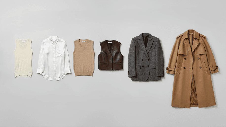 Visual guide on the 7-layer formula to layer clothes without looking bulky