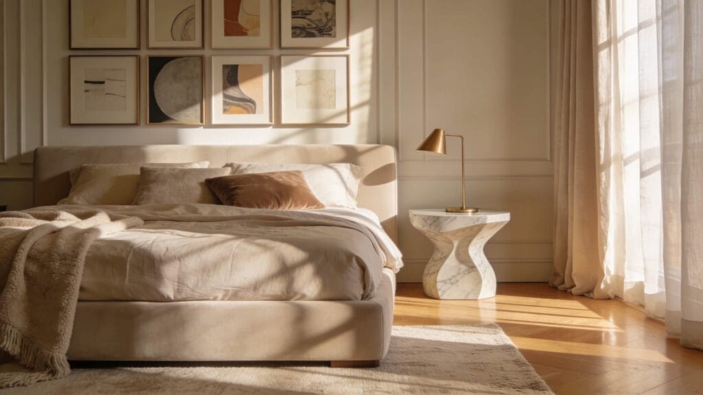 quiet luxury bedroom decor on a budget