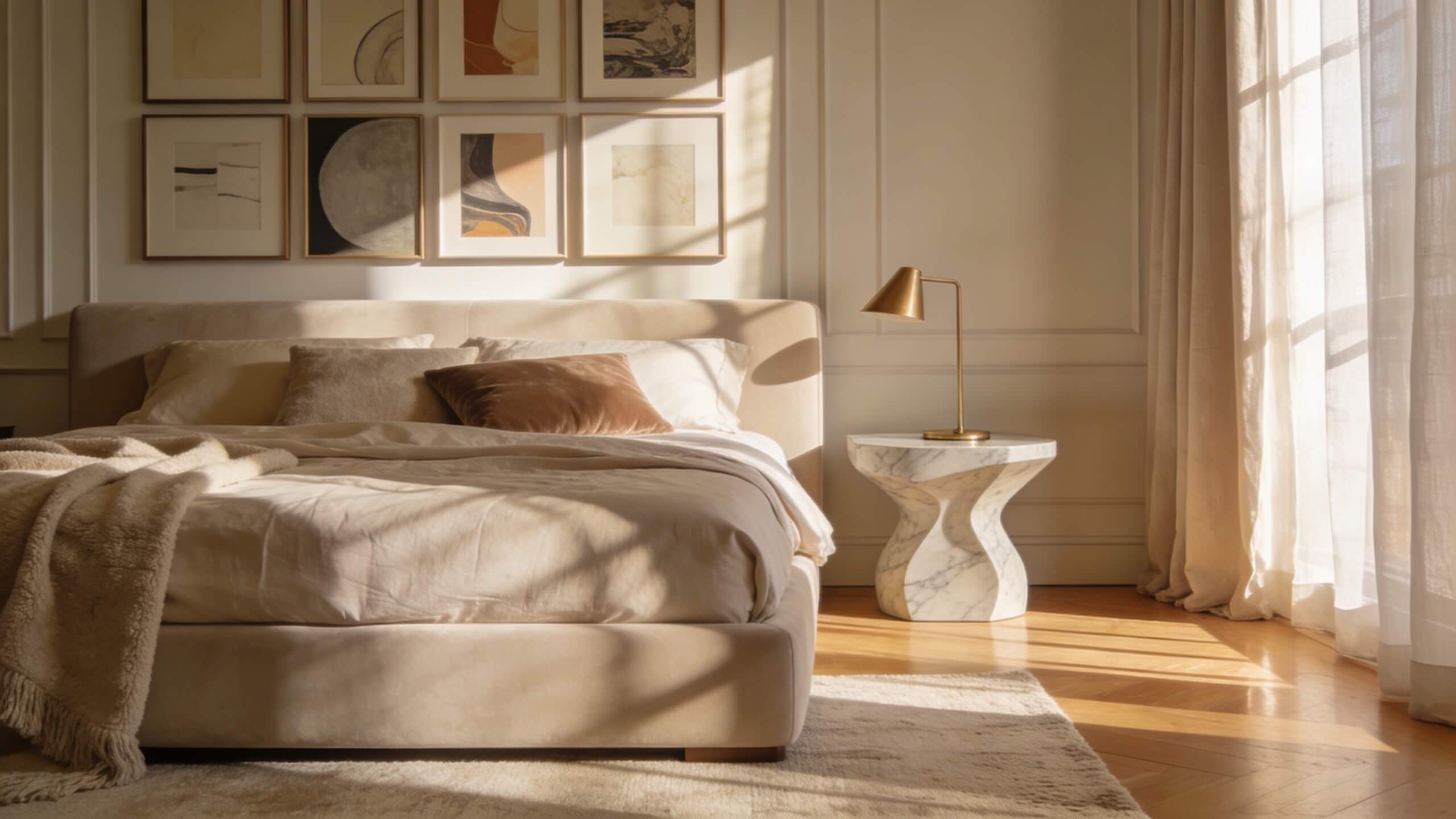 quiet luxury bedroom decor on a budget